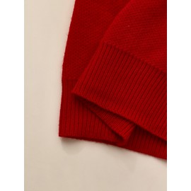 [Soft Thermal Sweater] Soft & Comfortable Women's Thermal Round-Neck Loose Fit Long Sleeve Sweater | All-Season Casual Top, Solid Color, Easy Care Hand Wash/Dry Clean, Medium Stretch, Clean Design