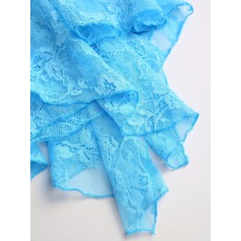 Elegant Off-Shoulder Lace Dress with Ruffle Hem and Bow Detail - Pink Floral Pattern, Sleeveless Summer Dress for Women, Perfect for Casual or Formal Occasions, Formal Attire | Offshoulder Dress | Lace Fabric