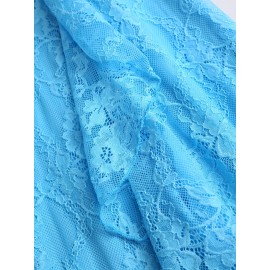 Elegant Off-Shoulder Lace Dress with Ruffle Hem and Bow Detail - Pink Floral Pattern, Sleeveless Summer Dress for Women, Perfect for Casual or Formal Occasions, Formal Attire | Offshoulder Dress | Lace Fabric