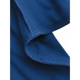 Targeted Development - New Long Knee-Length Slim-Fit Pocket Solid Color Casual Midi Dress