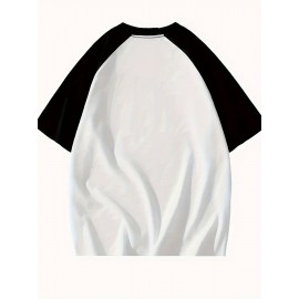 Women'S Spider Graphic T-Shirt - White & Black Color Block, Casual Crew Neck Short Sleeve Tee with 