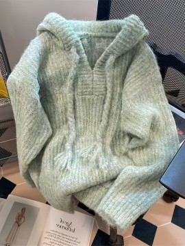 Women'S Casual Hooded Sweater with Adjustable Drawstring Hood - Soft Tie-Dye Pullover, Relaxed Fit Long Sleeve All-Season Comfort for Casual Attire, Hooded Sweatshirt, Comfortable Pullover, Durable Comfort Wear