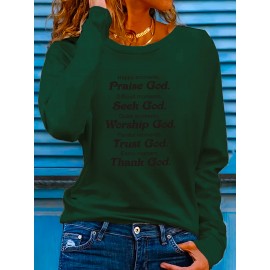 Women'S Inspirational Long Sleeve T-Shirt - 